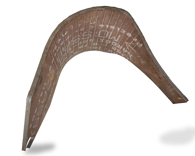 Bent Shovel Plate 15x600x1083