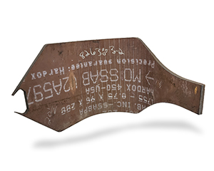 Bent Shovel Plate 15x600x1083